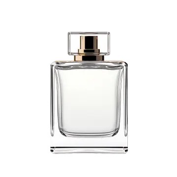 a bottle of perfume on a white background