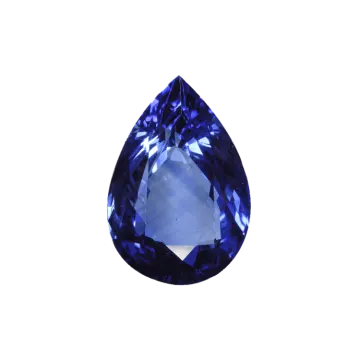 a blue sapphire gems on white background