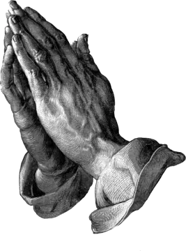 a black and white drawing of two hands holding each other hands