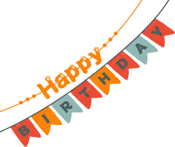 a birthday banner with the words happy birthday