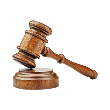 a wooden gaven on a white background