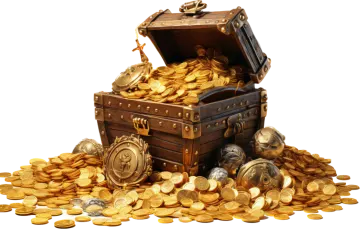 a chest full of gold coins