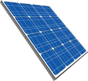 a blue and white photo of a solar panel
