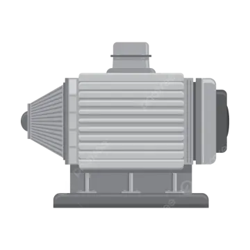 an electric motor icon flat style
