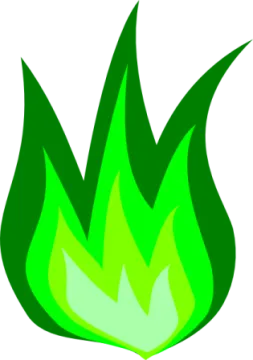 a green fire clipart
