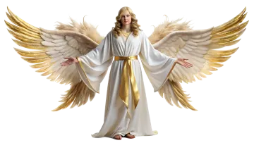 a woman dressed as an angel