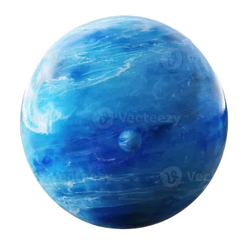 a blue planet on a white background