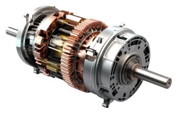 an electric motor on a white background