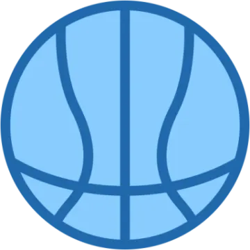 a blue basketball ball on a white background