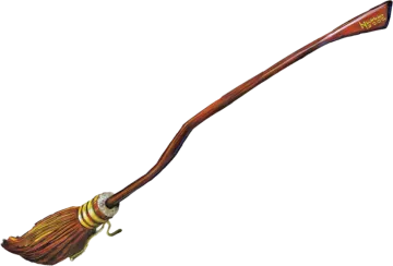 a wooden broom with a long handle