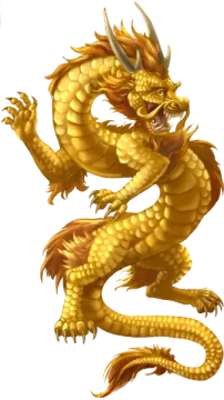 a golden dragon