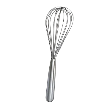 a metal whise on a white background