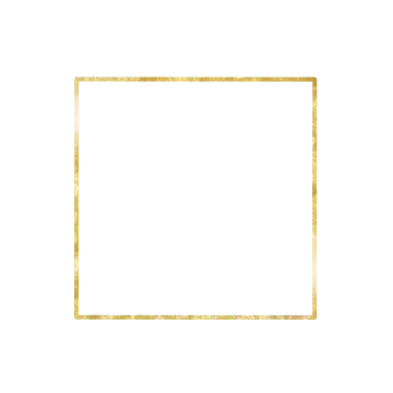 a gold frame with a white background