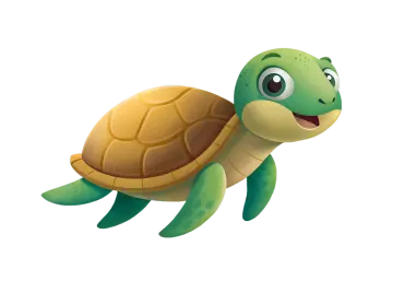 a cartoon turtle with an open mouth