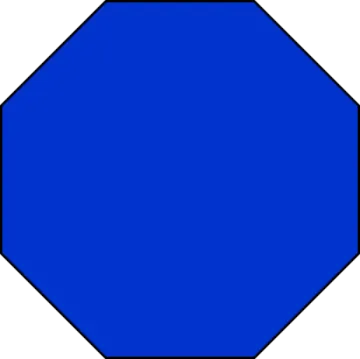 a blue octal