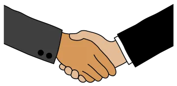 two hands shaking over each other hands