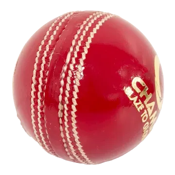 a red cricket ball on a white background