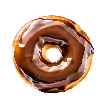 a chocolate covered donut