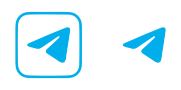 a blue arrow icon on a white background