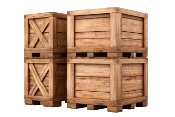 three wooden crates stacked on top of each other crates