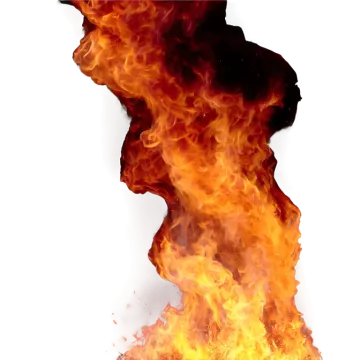 a fire on a white background