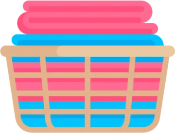 a basket filled with towels