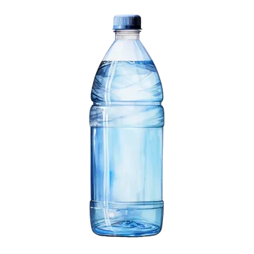 a bottle of water on a white background