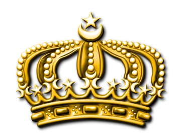 a gold crown on a white background