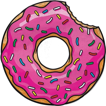 a pink donut with sprins on it
