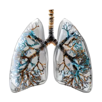 a model of the lungs