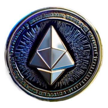 the ether logo on a coin