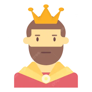 a man with a crown on his head