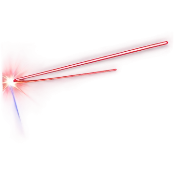 a pair of red and white fireworks sticks