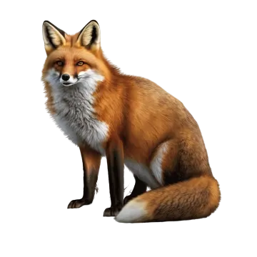 3d digital render of a red fox isolated on white background