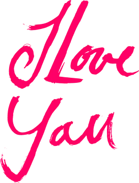 the word i love you on a white background