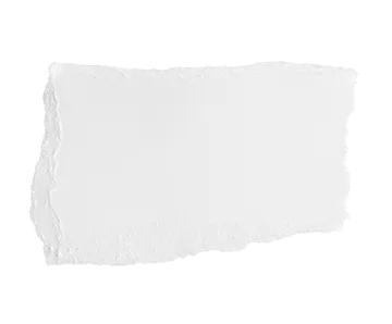 a piece of white paper on a white background