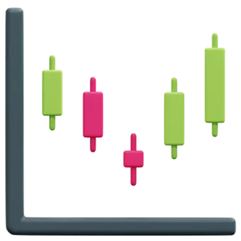 a white board with green and pink bars on it