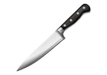 a black and white knife on a white background
