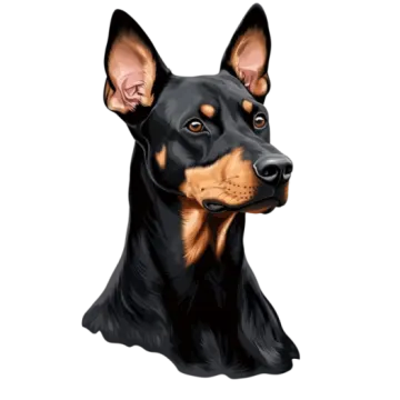 a black and tan dobermano dog