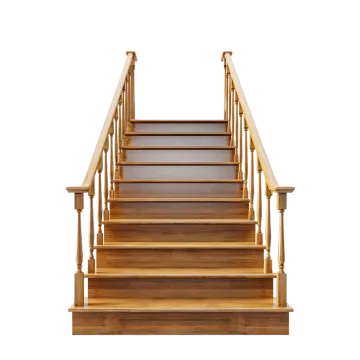 a set of stairs on a white background