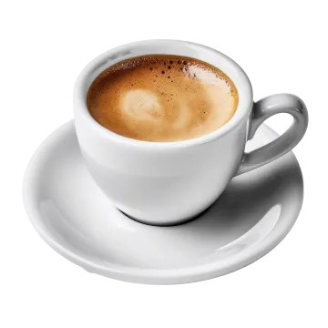 a cup of coffee on a saucer