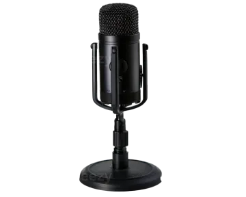 a microphone on a white background