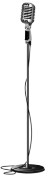 a microphone on a white background