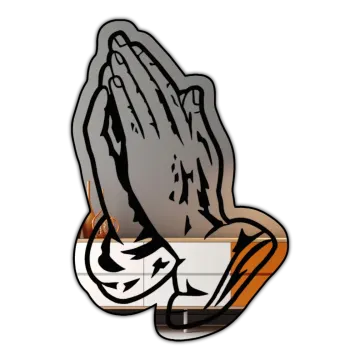 praying hands vinyl decal sticker