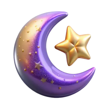 a crescent with a star on top of it
