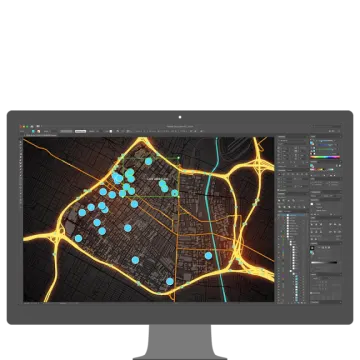 an image of a computer screen with a map on it