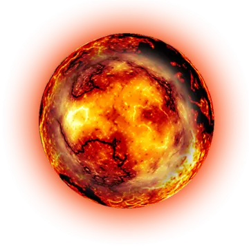 an image of a fireball on a white background