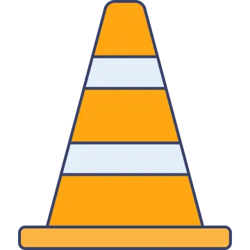 a traffic cone on a white background