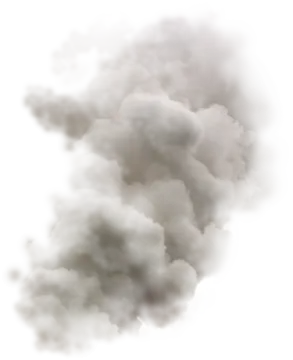 the smoke is black and white