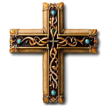 a cross with an ornate design on it